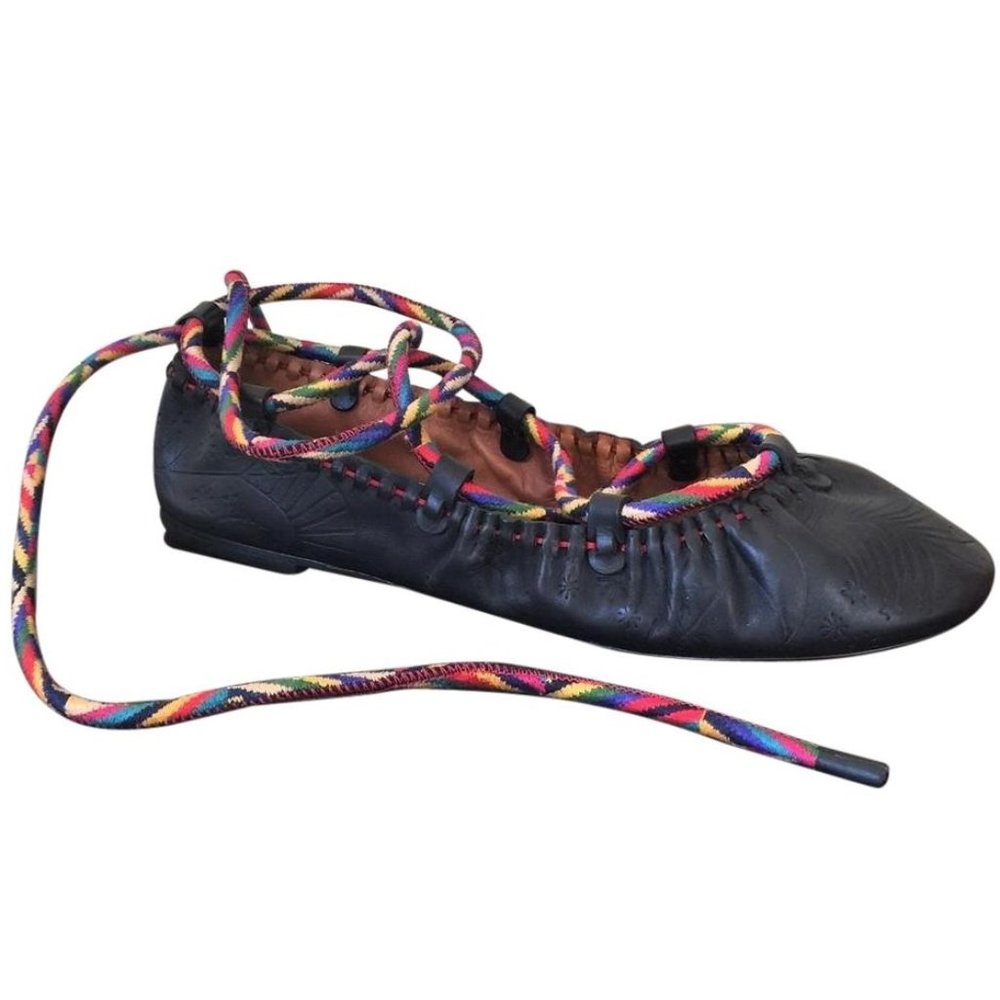 BNIB $945 Valentino Ankle Tie Ballerina Flats s 40